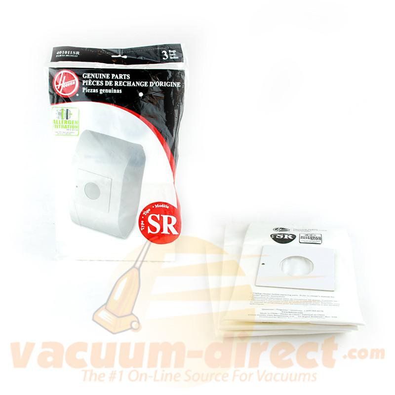 Hoover Type SR Allergen Filtration Canister Vacuum Bags 3 Pack Genuine Hoover Parts 41-2446-05