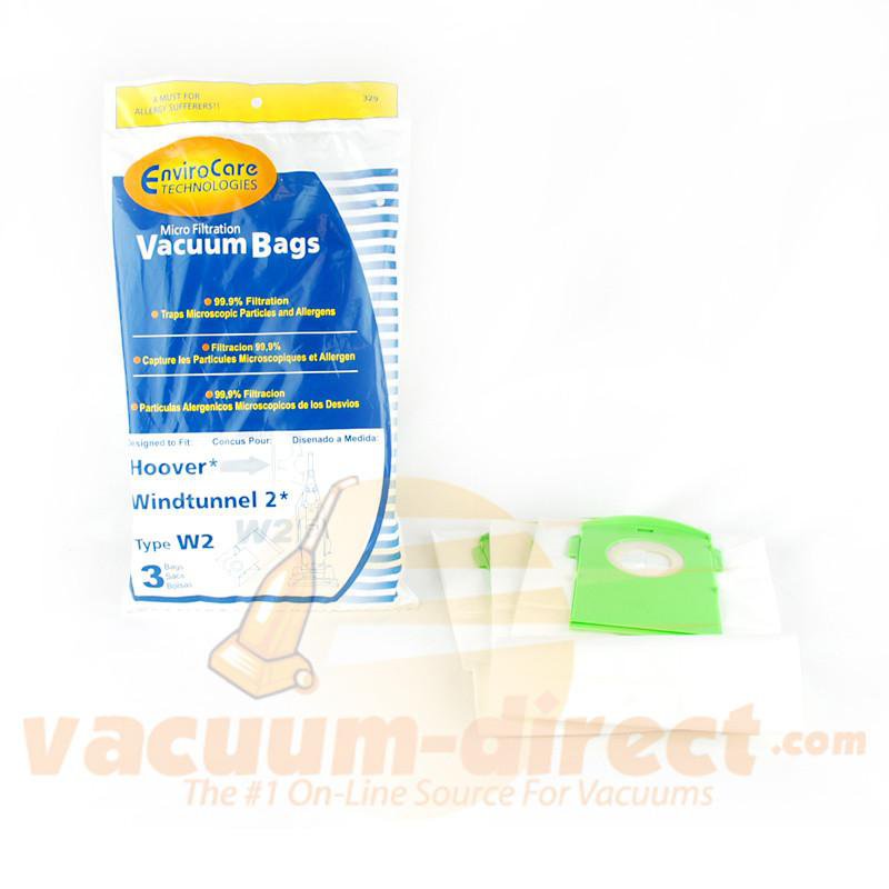 Hoover Type W2 Generic Vacuum Bags by EnviroCare for WindTunnel 2 Vacuums 3 Pack 329 38-2462-03