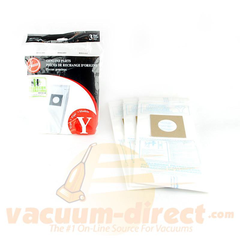Hoover Type Y Allergen Filtration Vacuum Bags 3 Pack Genuine Hoover Parts 39-2452-09