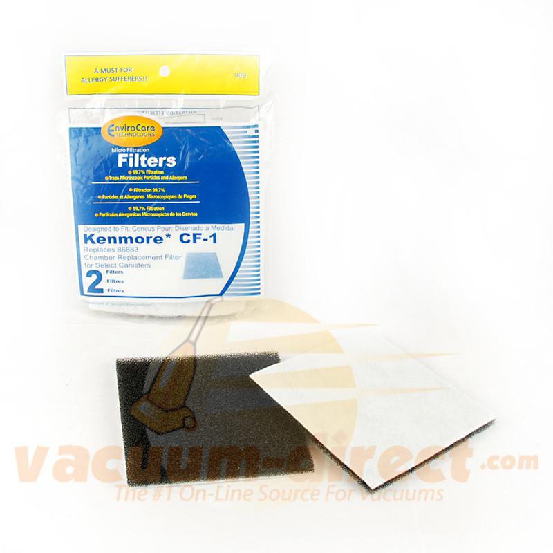 Kenmore CF-1 Generic Micro Filtration Vacuum Filter by EnviroCare 2 Pack 909 46-2307-02