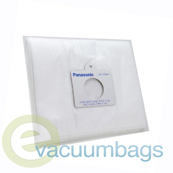 Kenmore Style Q & Panasonic Style C-19 Canister HEPA Paper Vacuum Bags 2 Pack MC-V295H 63-2430-09
