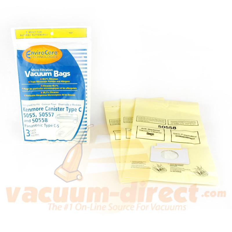 Kenmore Type C Generic Canister Vacuum Bags by EnviroCare 3 Pack 137 46-2437-04