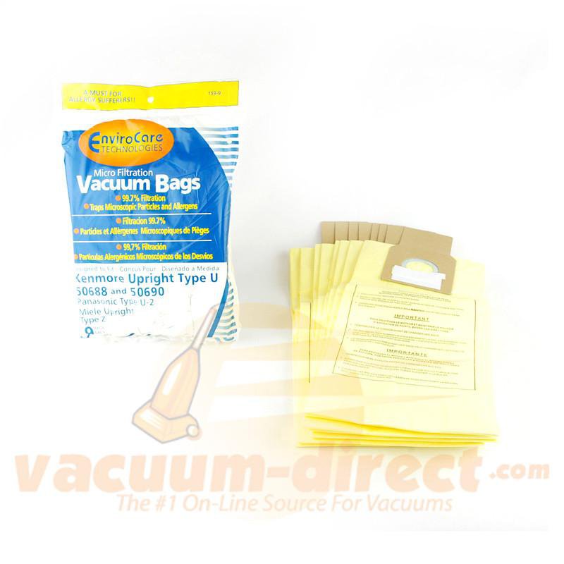 Kenmore EnviroCare Type U/O 50688/50690 Vacuum Bags 9 Pack 159-9 46-2450-06