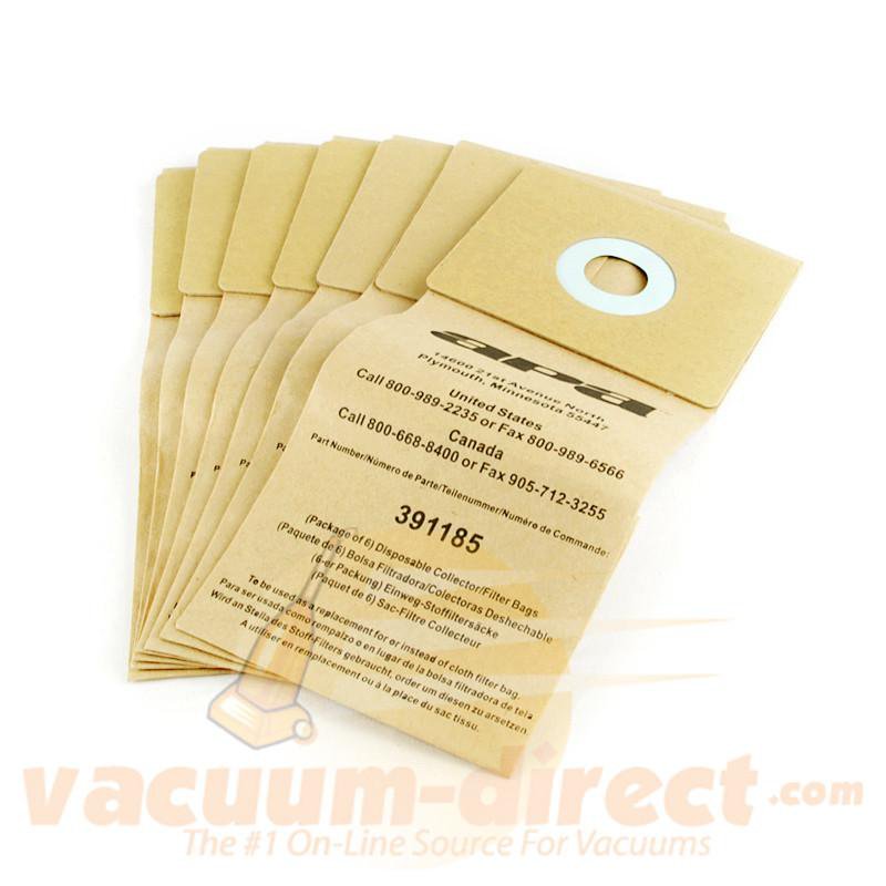 Nilfisk Advance Burnisher Dust Bags for Advance Whirlamatic & Kent SelectGloss 6 Pack AD-56391185