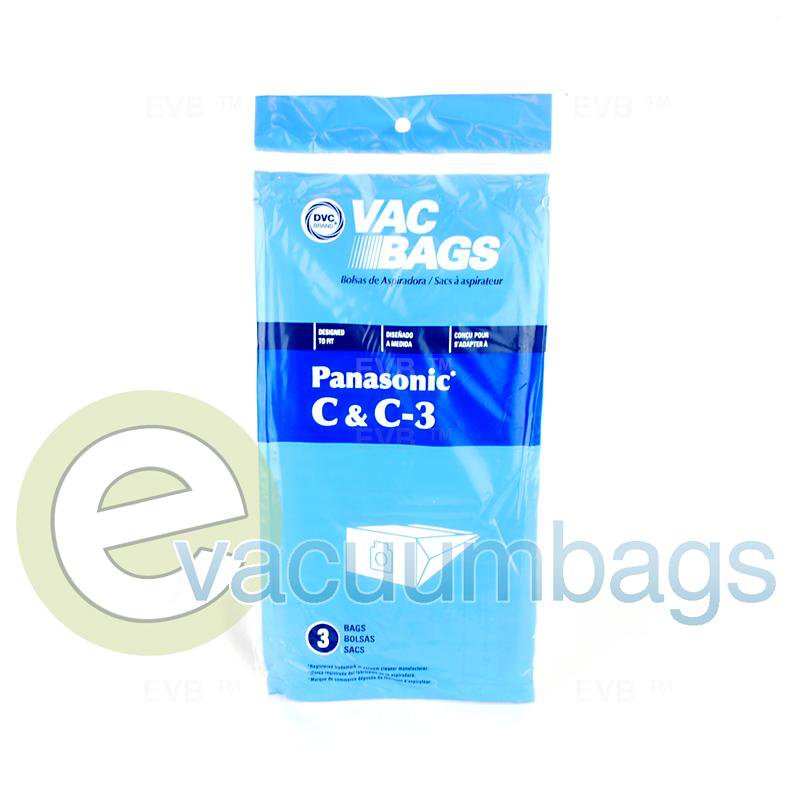 Panasonic Type C C-3 Canister Paper Vacuum Bags by DVC 3 Pack  405485 PR-1425