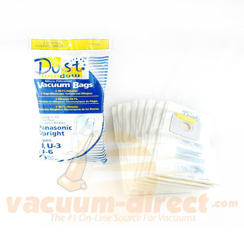 Panasonic Type U U-3 & U-6 Generic Vacuum Bags by EnviroCare 9 Pack 816-9DW 60-2418-02