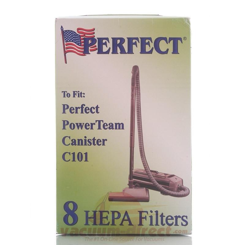 Perfect PowerTeam Canister C101 HEPA Filters 8pk 26-2402-00