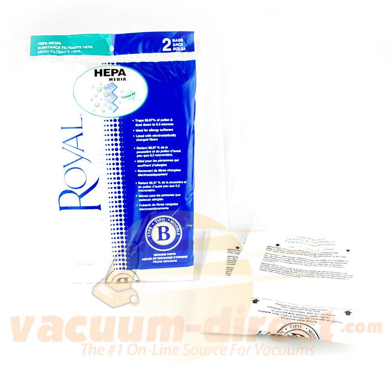 Royal Type B HEPA Filtration Top-Fill Vacuum Bags 2 Pack 81-2432-06