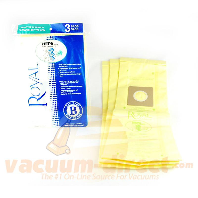Royal Type B Top-Fill HEPA Filter Bags 3 Pack 81-2409-05