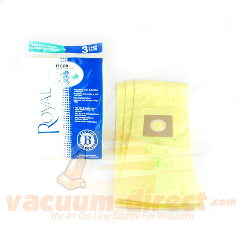 Royal Type B Top-Fill Upright Vacuum Bags 3 Pack 81-2401-04