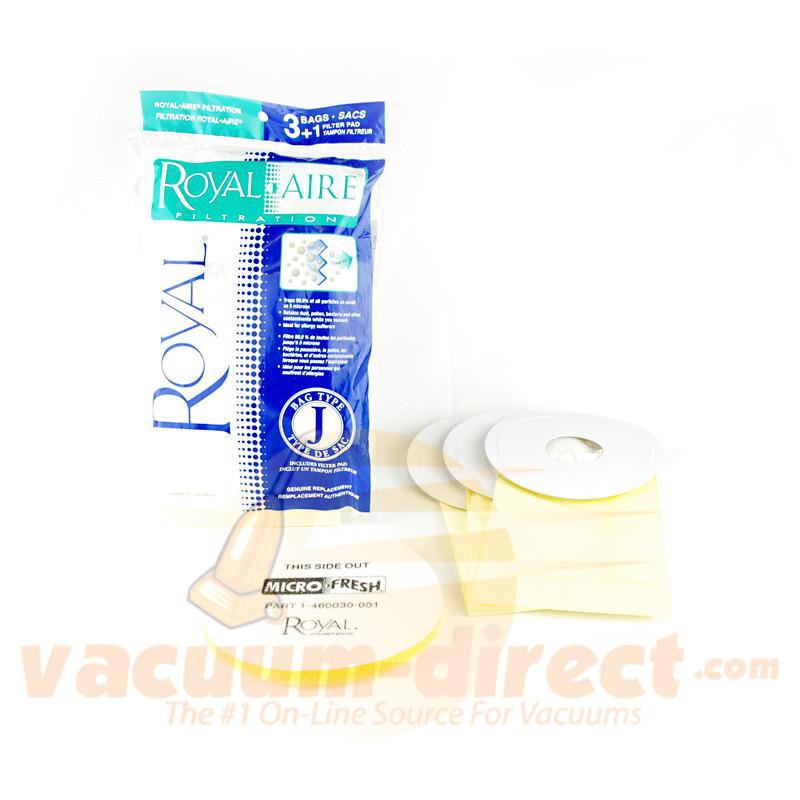 Royal Type J Canister Vacuum Micro Filtration Set 3 Bags & 1 Filter 83-2423-05