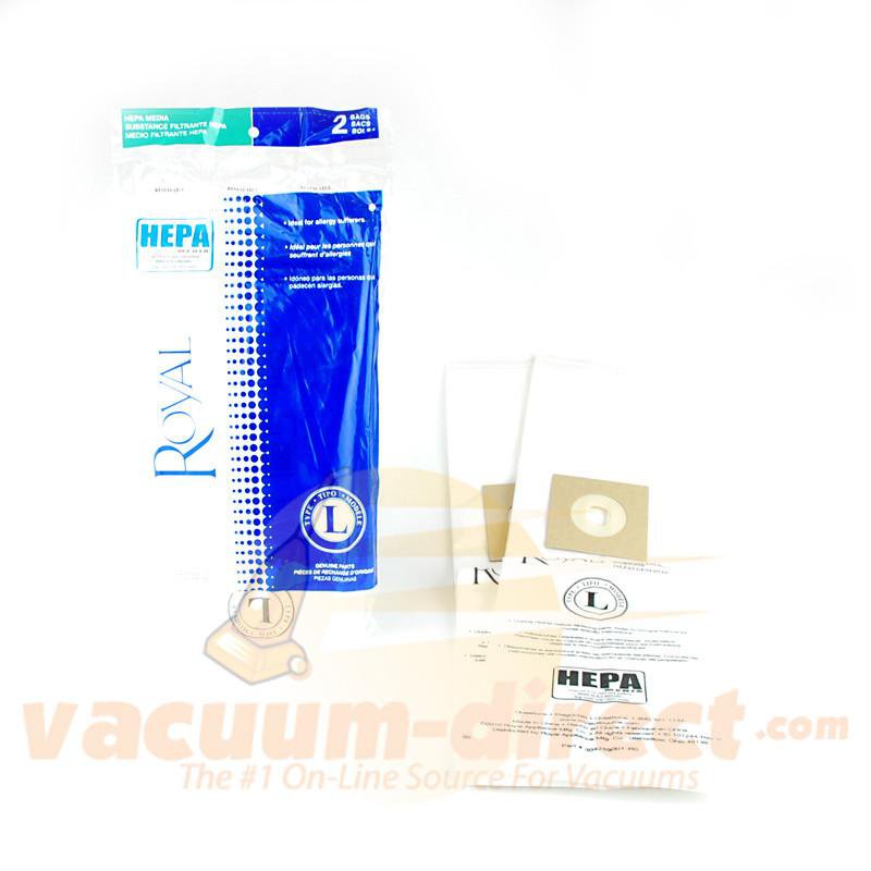 Royal Type L HEPA Filtration Vacuum Bags 2 Pack Genuine Royal AR10160