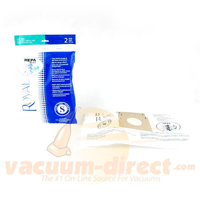 Royal Type S HEPA Filter Bags for Royal Lexon S20 2 Pack Genuine Royal 83-2449-05