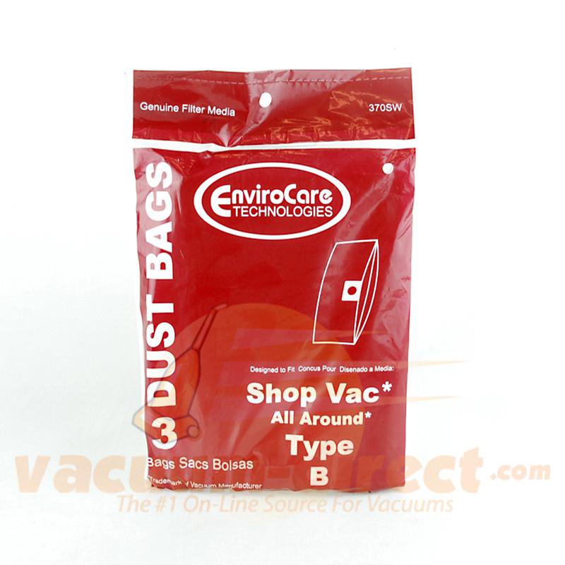 Shop Vac Type B Generic Vacuum Bags by EnviroCare 3 Pack 370SW 88-2402-07