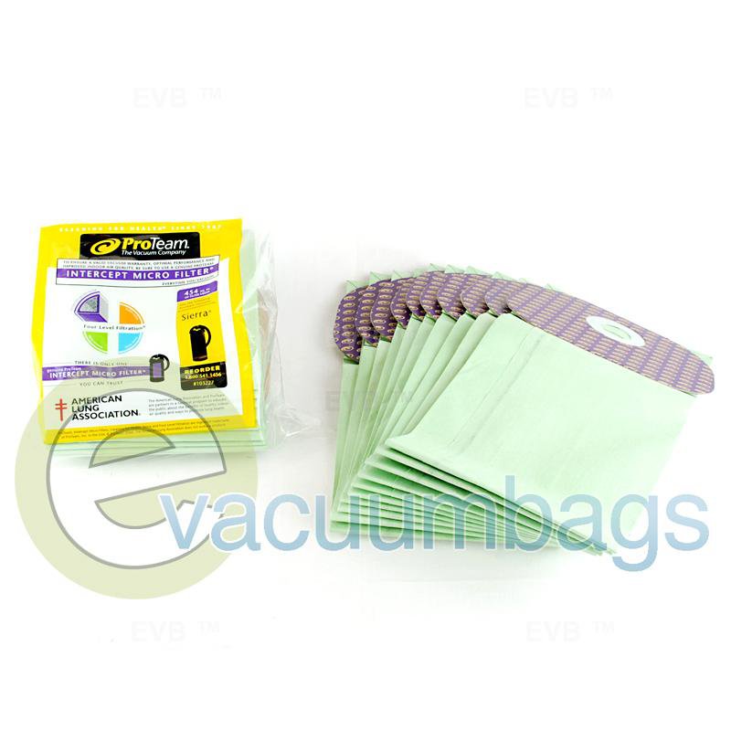 ProTeam Sierra BackPack Intercept Micro Filter Vacuum Bags 10 Pack  103227 14-2444-03