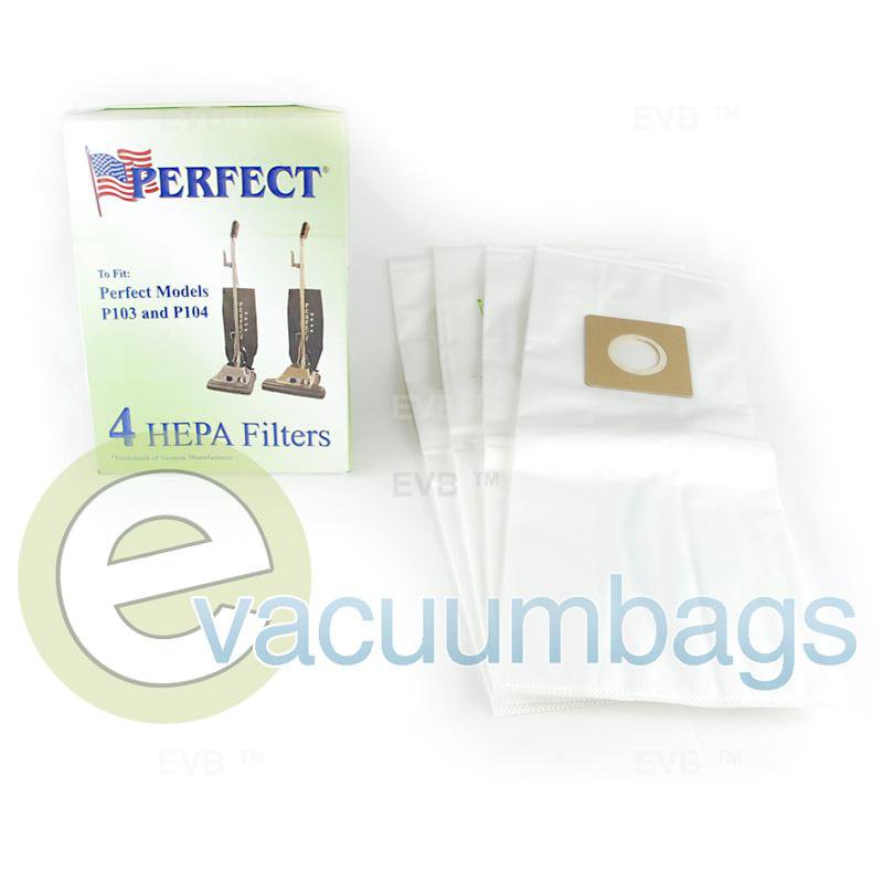 Perfect P103 P104 Upright HEPA Filter Vacuum Bag 4 Pack  15-1801 PE-1405