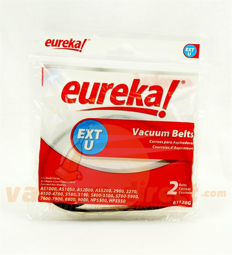 Eureka Type U Extended Life Vacuum Belts 2 Pack Genuine Eureka Parts 21-3116-02