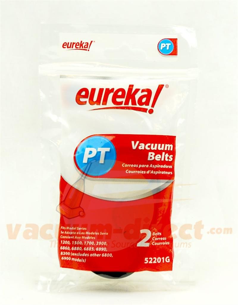 Eureka Type PT Flat Vacuum Belt for Powerteam Canister Vacuums 2 Pack Genuine Eureka Parts 25-3100-03