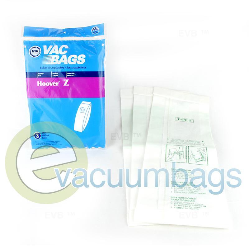 Hoover Style Z Upright Paper Vacuum Bags by DVC Generic 3 Pack  437603 HR-14265