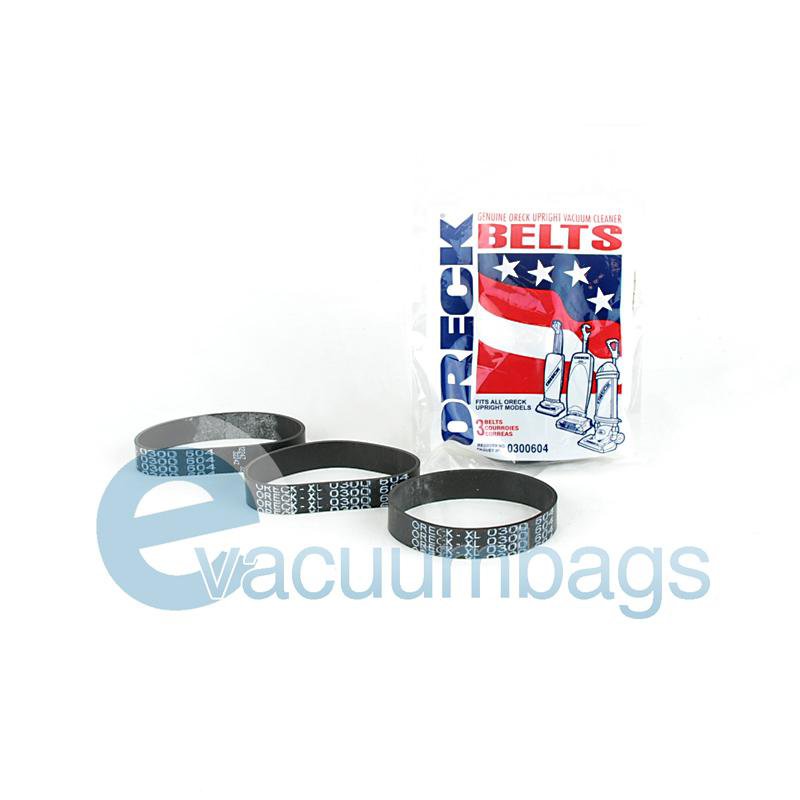 Oreck Upright Flat Vacuum Belt 3 Pack  030-0604 59-3108-04