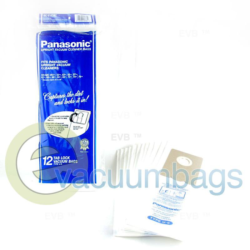 Panasonic Type U-6 Upright Paper Vacuum Bags 12 Pack  MC-V145MT 61-2435-07