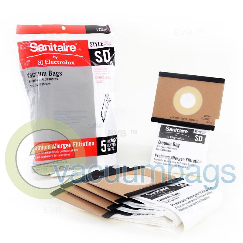 Sanitaire Style SD Upright Premium Paper Vacuum Bags 5 Pack  63262B-10 21-2436-03
