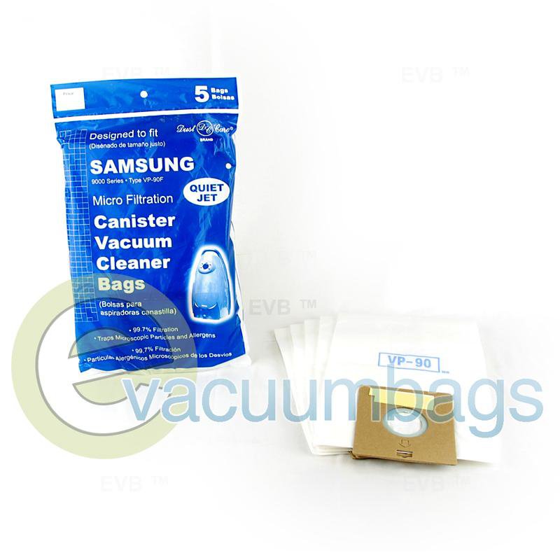 Samsung Type VP-90F 9000 Series Canister Paper Vacuum Bags by Dust Care 5 Pack  94-2425-01 94-2425-01