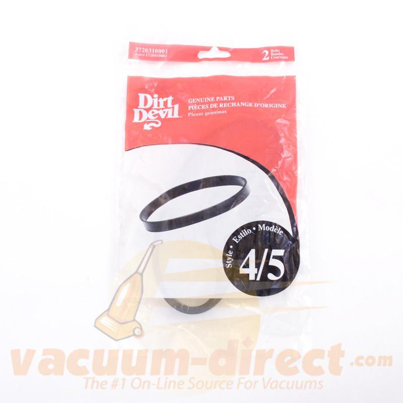 Dirt Devil Style 4/5 Flat Vacuum Belts for Featherlite bagged Swivel bagged & Vision 2 Pack 81-3119-04