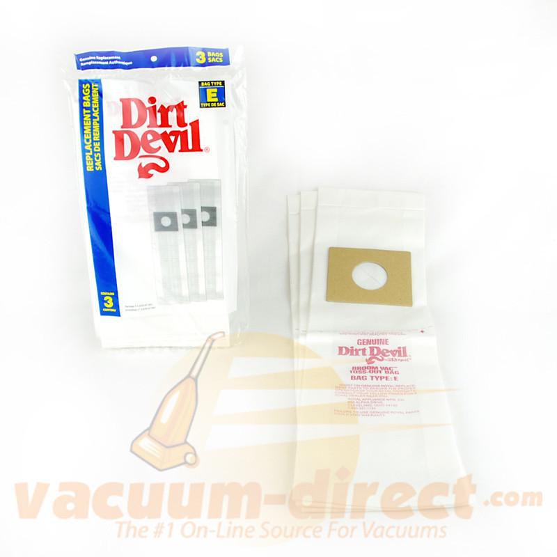 Dirt Devil Style E Replacement Vacuum Bags for Corded Broom Vacs 3 Pack 85-2410-08