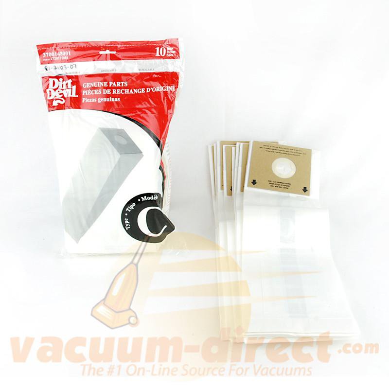 Dirt Devil Type C MVP & Deluxe Vacuum Bags 10 Pack 81-2407-07