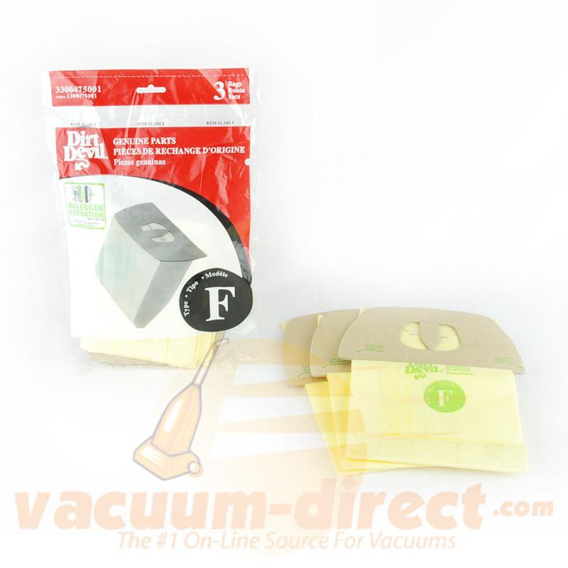 Dirt Devil Type F  Microfresh Allergen Filtration Vacuum Bags 3 Pack 83-2444-00
