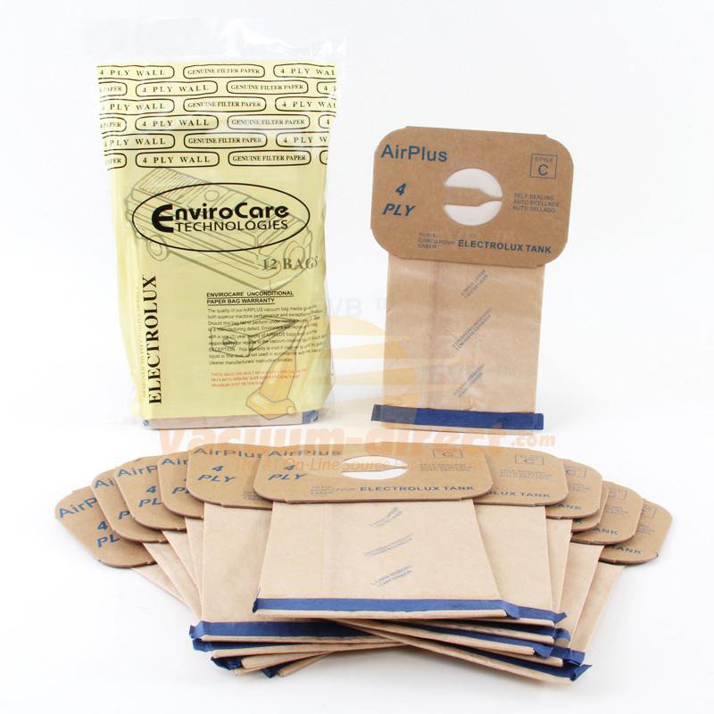 Electrolux Style C 4-Ply Generic Canister Vacuum Bags by EnviroCare 12 Pack  805FP 26-2410-05