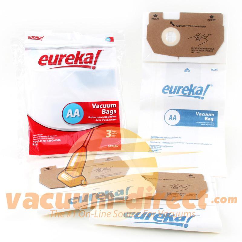 Eureka Type AA Upright Vacuum Bags 3 Pack 21-2425-01