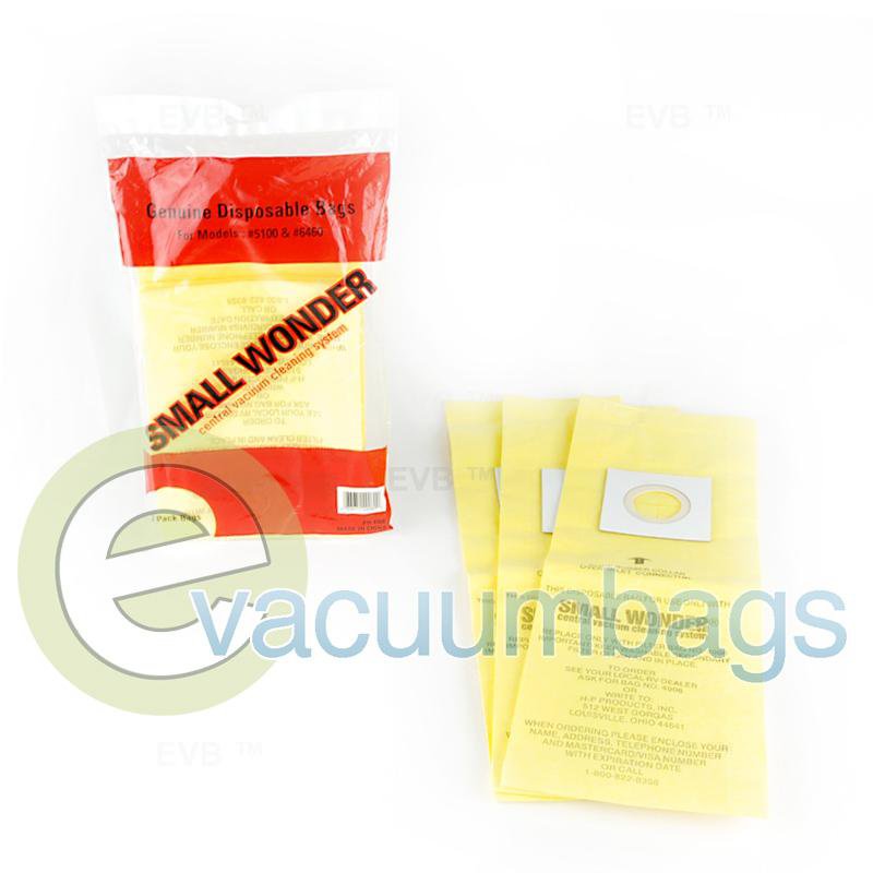 VacuFlo Small Wonder Central Vacuum Cleaner Paper Vacuum Bag 3 Pack  4908 HP-4908