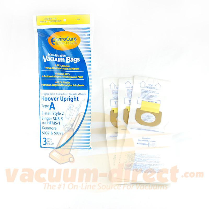 Hoover Style A EnviroCare Vacuum Bags  3 Pack  809 38-2439-03