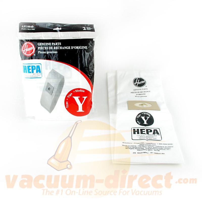 Hoover Type Y HEPA Vacuum Bags 2 Pack Genuine Hoover Parts 39-2451-05