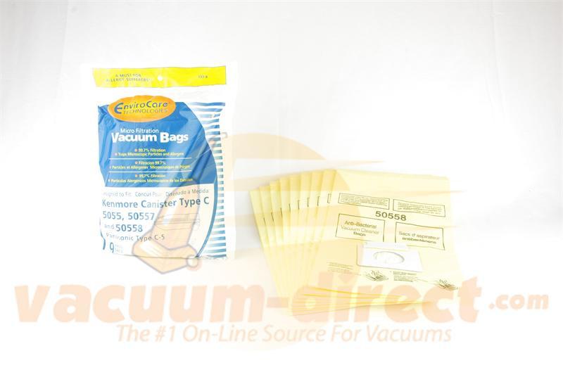 Kenmore Type C EnviroCare Vacuum Bags  9 Pack  137-9 46-2438-01