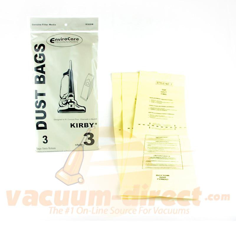 Kirby Style 3 and G3 Generic Vacuum Bags by EnviroCare 3 Pack  838SW 48-2445-03