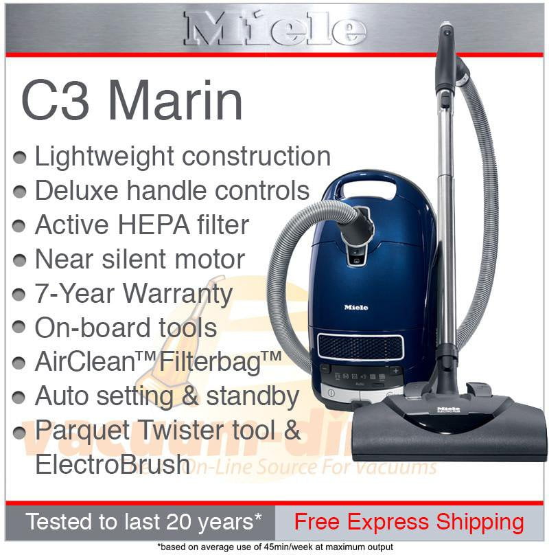 Miele Complete C3 Marin Canister Vacuum 41GJE032USA