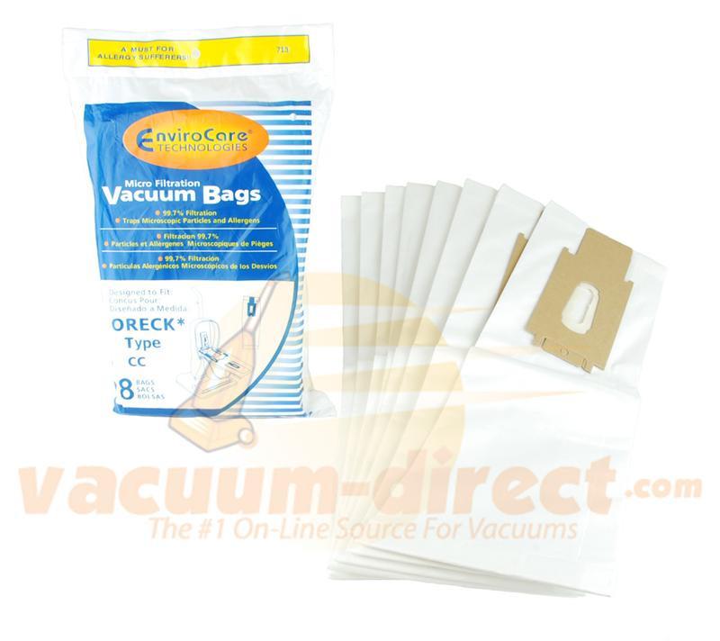 Oreck Type CC Generic Micro Filtration Vacuum Bags by Envirocare 8 Pack  713 58-2422-01