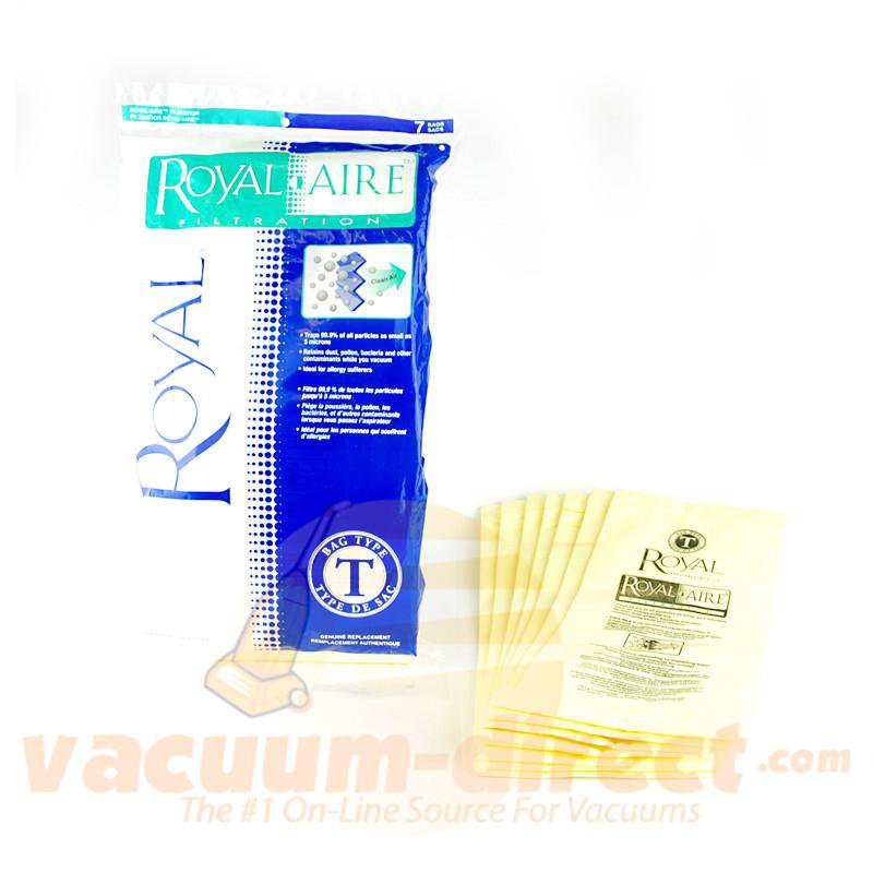 Royal Regina Type T Upright Royal-Aire Filtration Vacuum Bags 7 Pack 81-2422-04