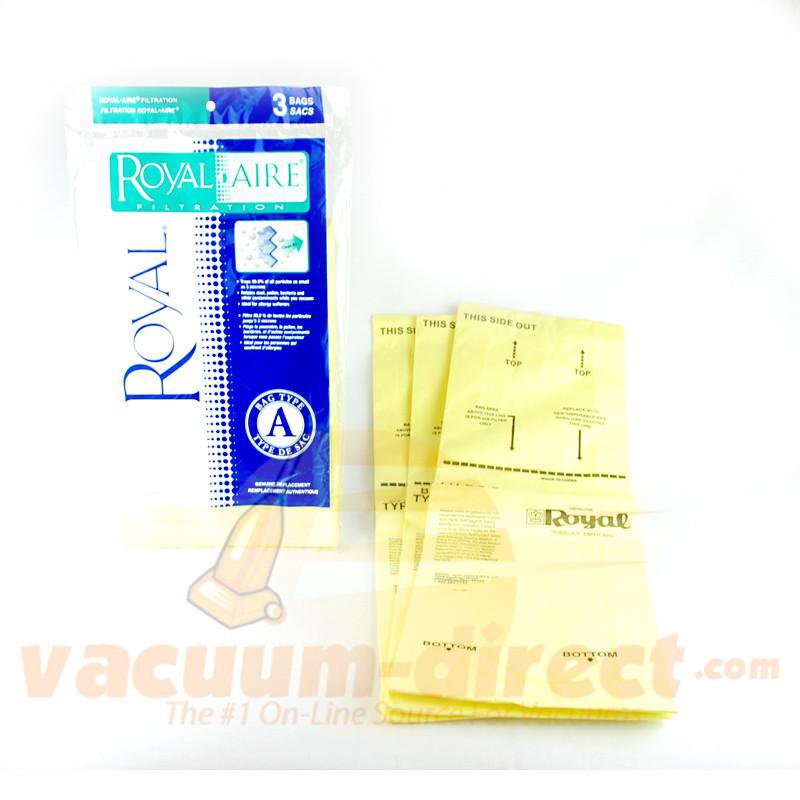 Royal Type A Micro Filtration Royal-Aire Vacuum Bags 3 Pack 81-2405-09